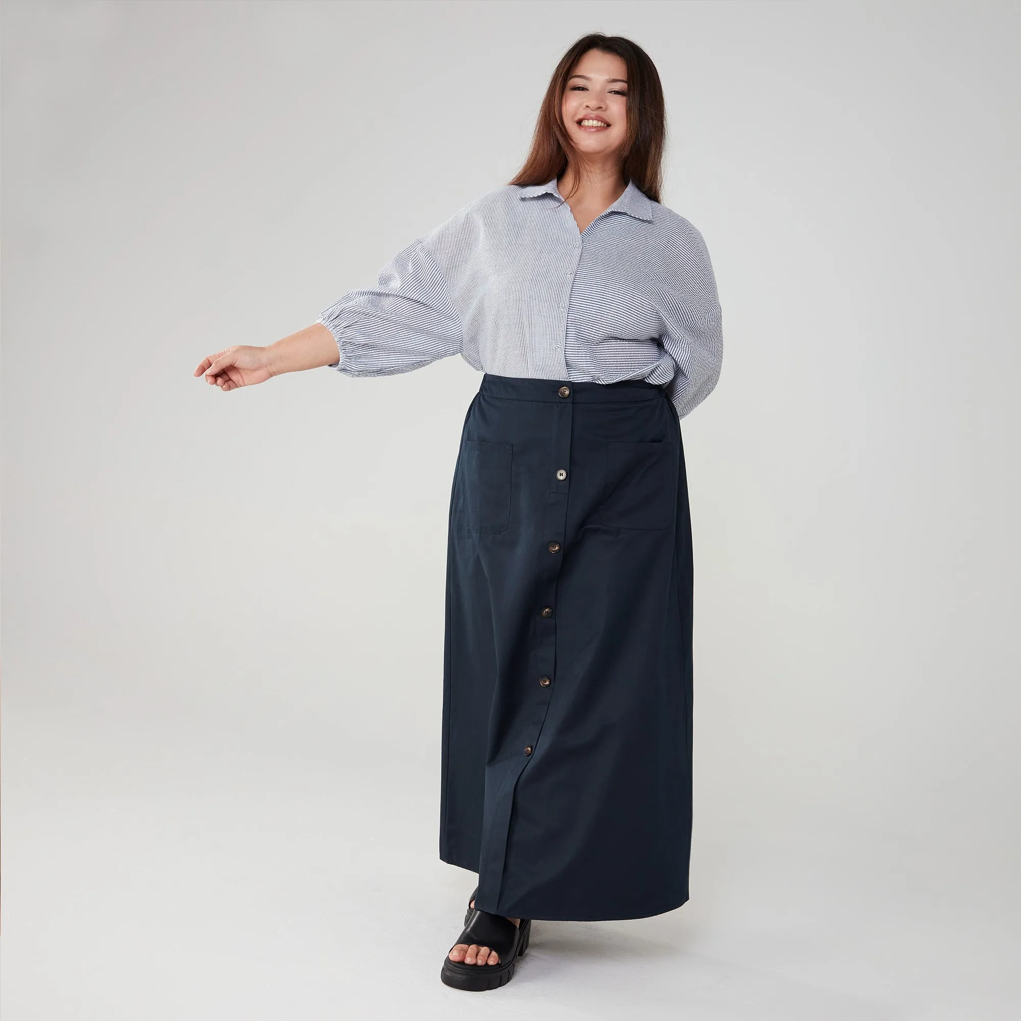 Long Twill Skirt