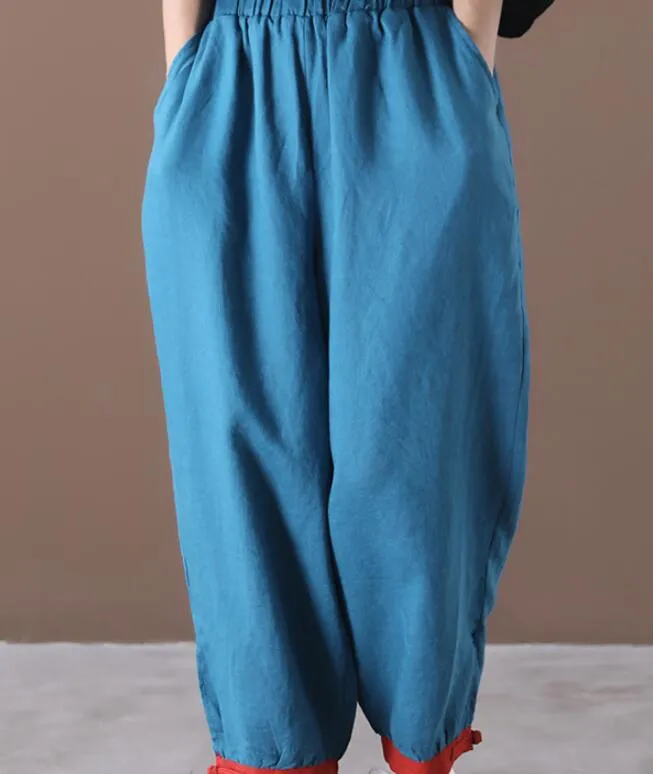 Loose Wide Leg Women Casual Pants Elastic Waist WG05131