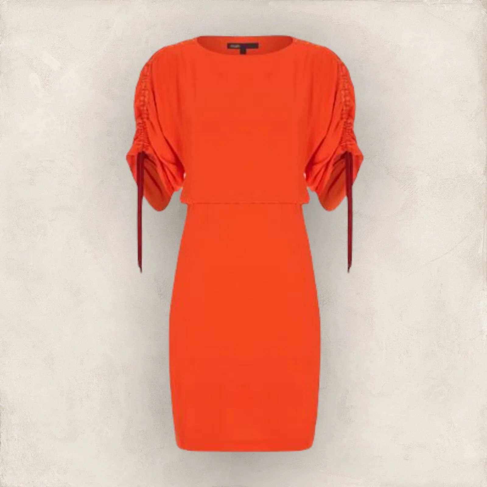 Maje Roan Coral Crepe Dress Size 2 UK 10  US 6 EU 38 IT 42 BNWT RRP £289