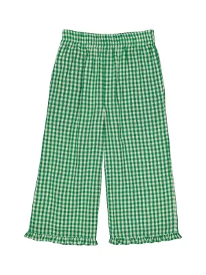 MALIKA PANTS GINGHAM GREEN