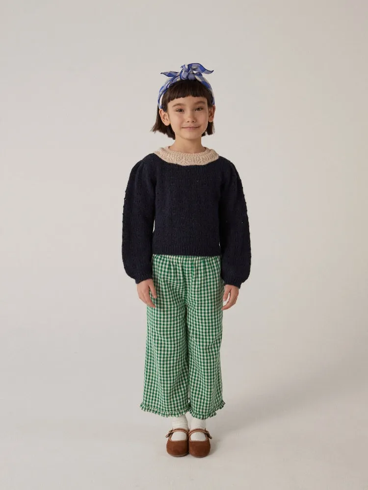 MALIKA PANTS GINGHAM GREEN