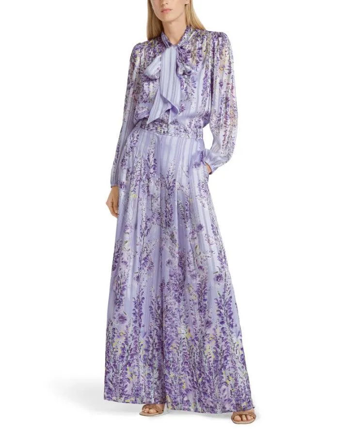 Marc Cain Wisteria Floral Wide Leg Pants