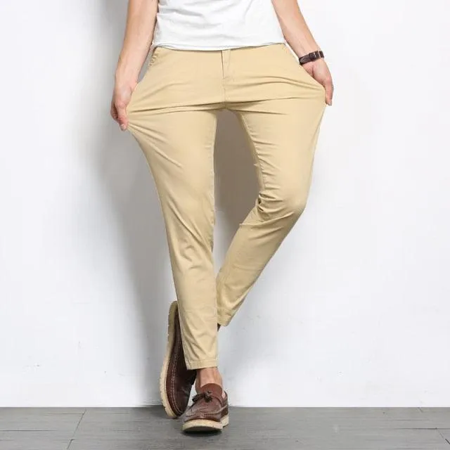 Men's Fashions Casual Pants Men Ankle-Length High