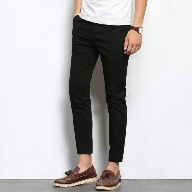 Men's Fashions Casual Pants Men Ankle-Length High