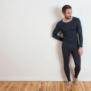 Men's Long Johns - 100% Organic Cotton (NAVY GRAPHITE ONLY)