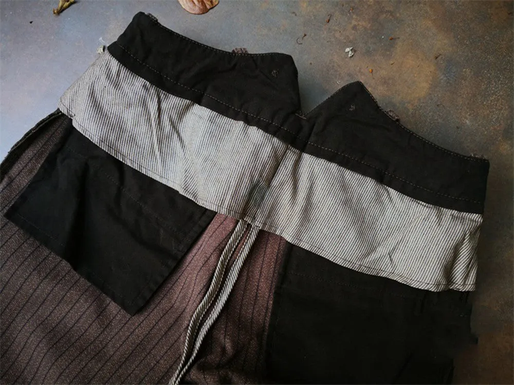 Men's Striped Salt Pepper French Work Pants