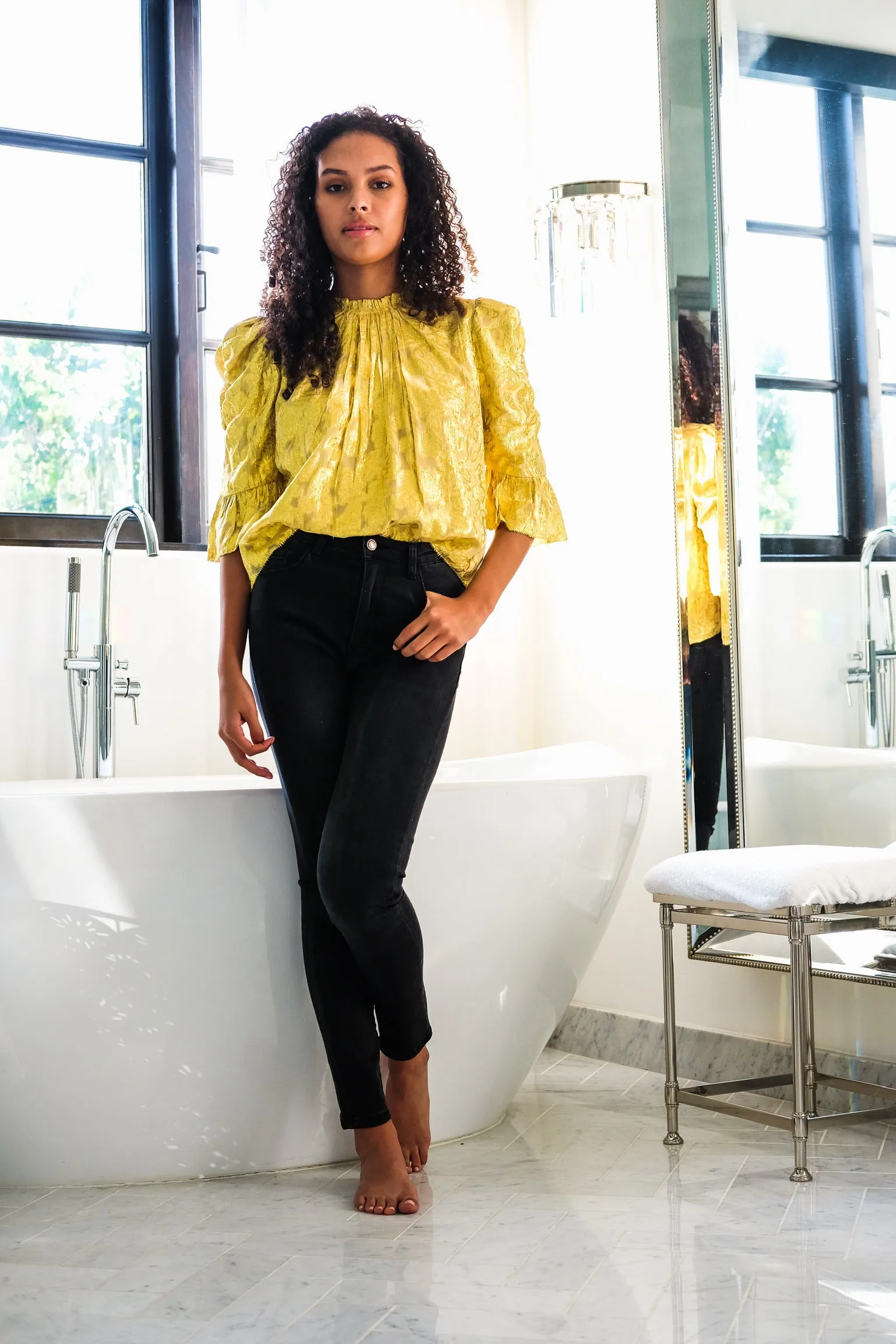 Metallic Gold Blouse