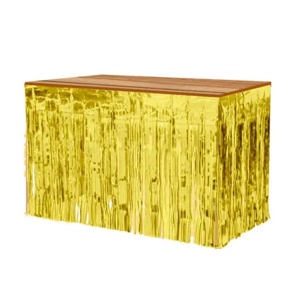 Metallic Table Skirt - Gold