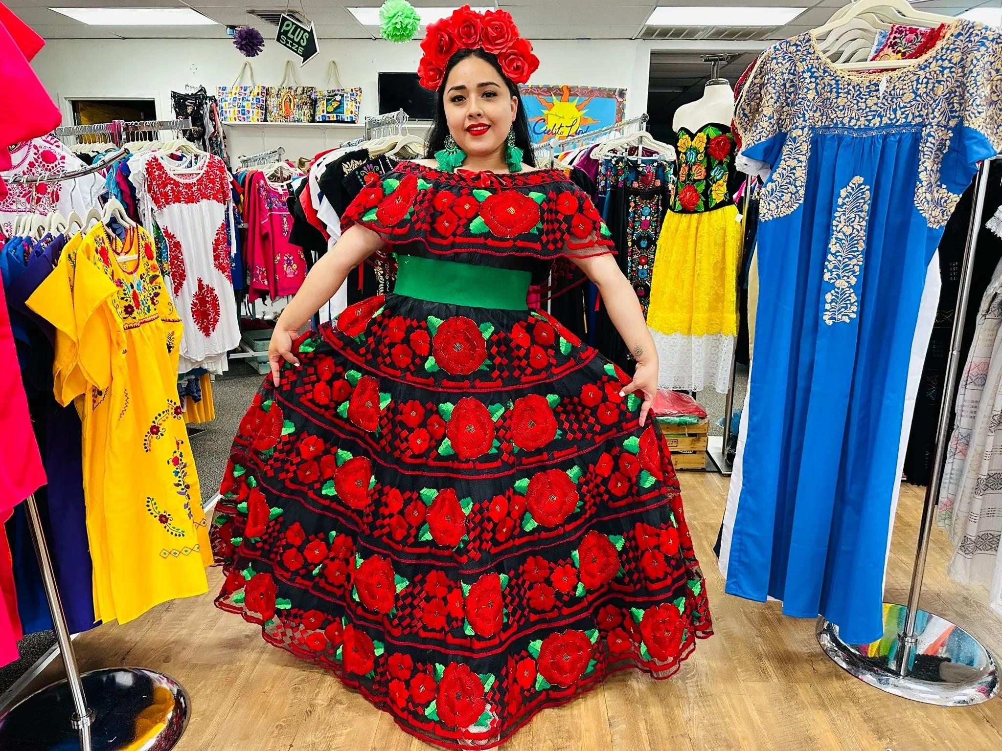 Mexican Chiapaneca Red Dress