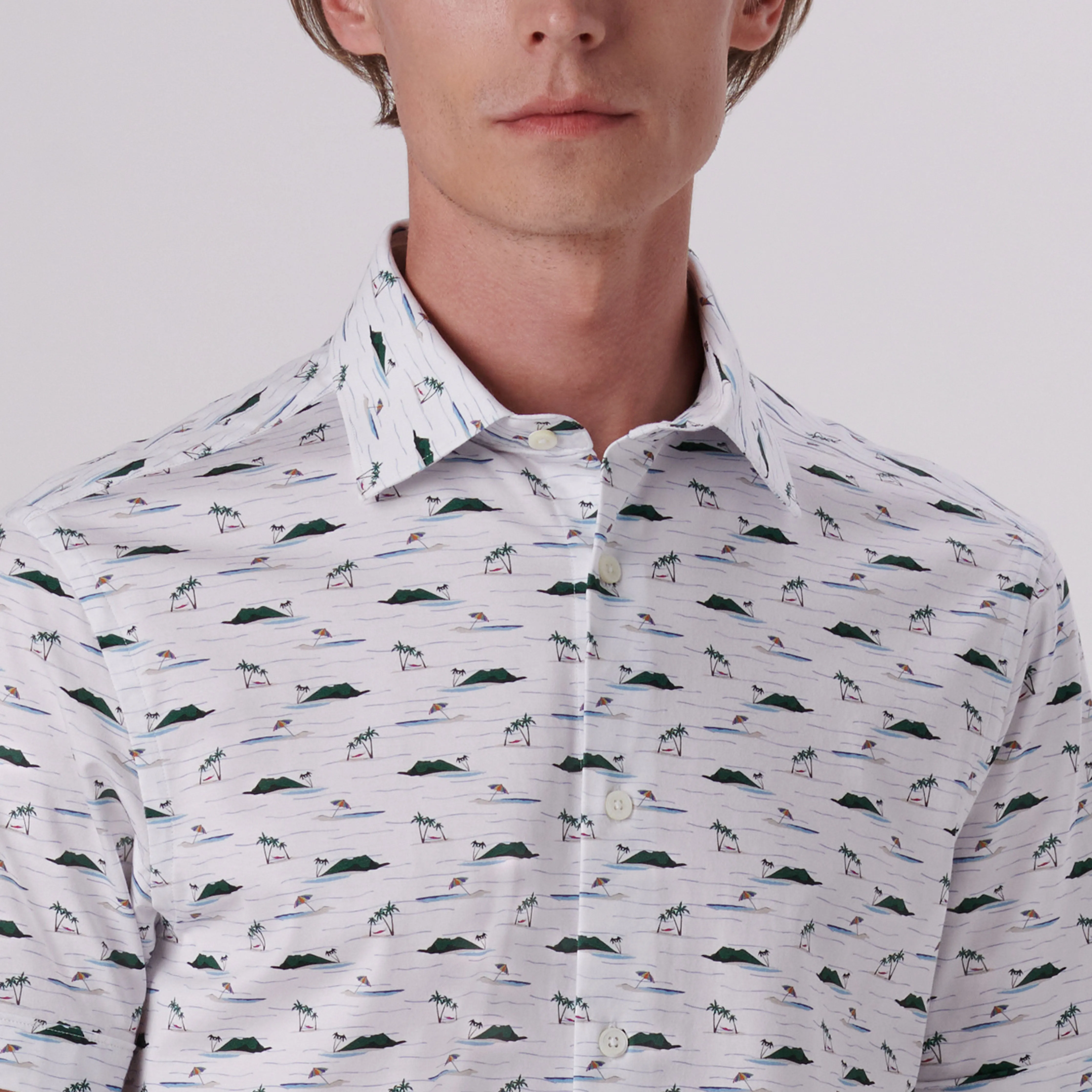 Milo Island Print OoohCotton Short Sleeve Shirt