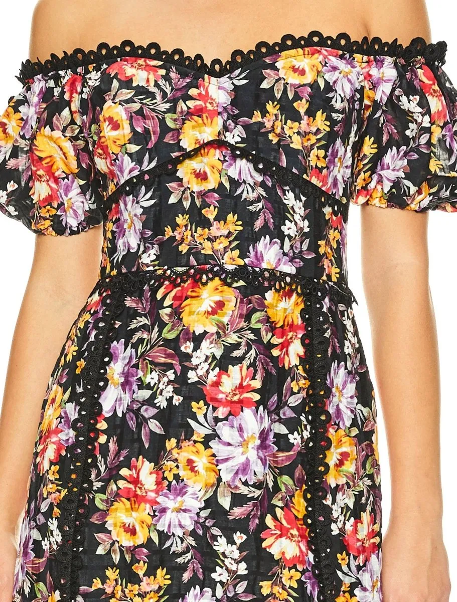 MIMOSA FLORAL MIDI DRESS