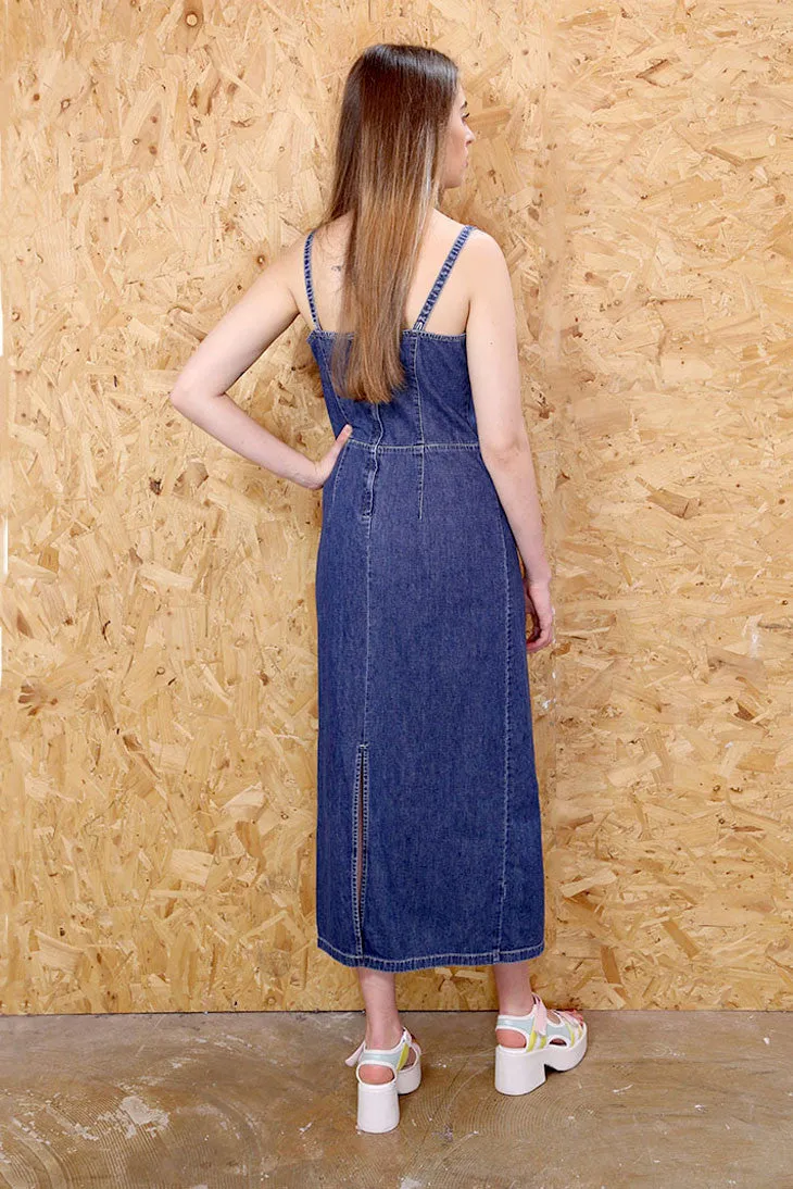 Minimal Slips Denim Maxi Dress