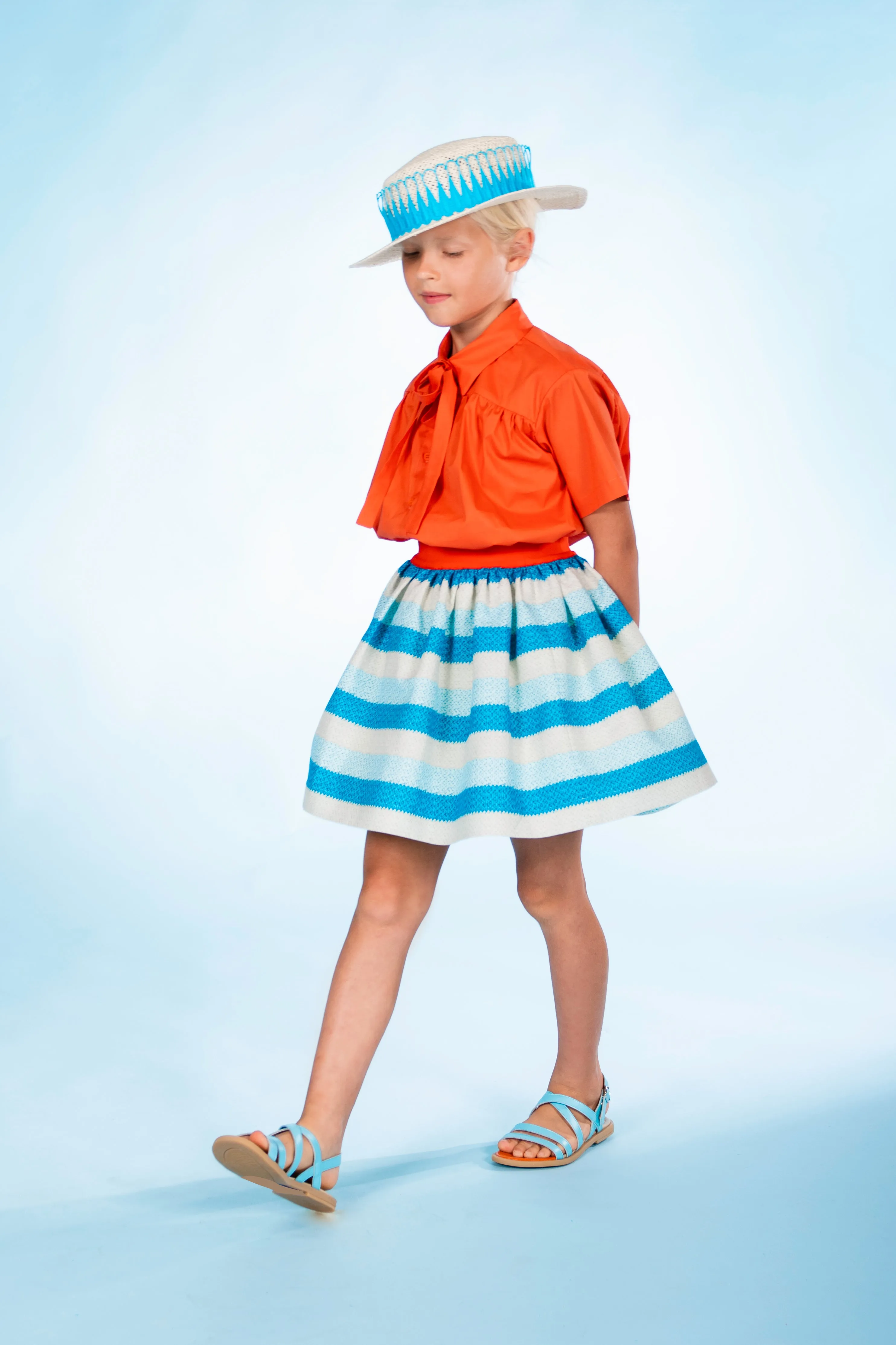 MMS Blue Striped Skirt