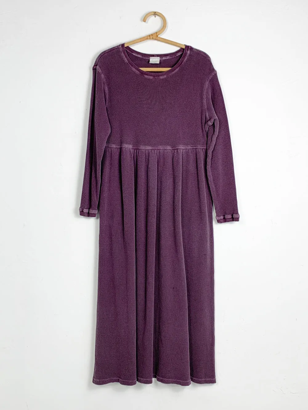 MODA Intl Plum Mauve Waffle Maxi Dress