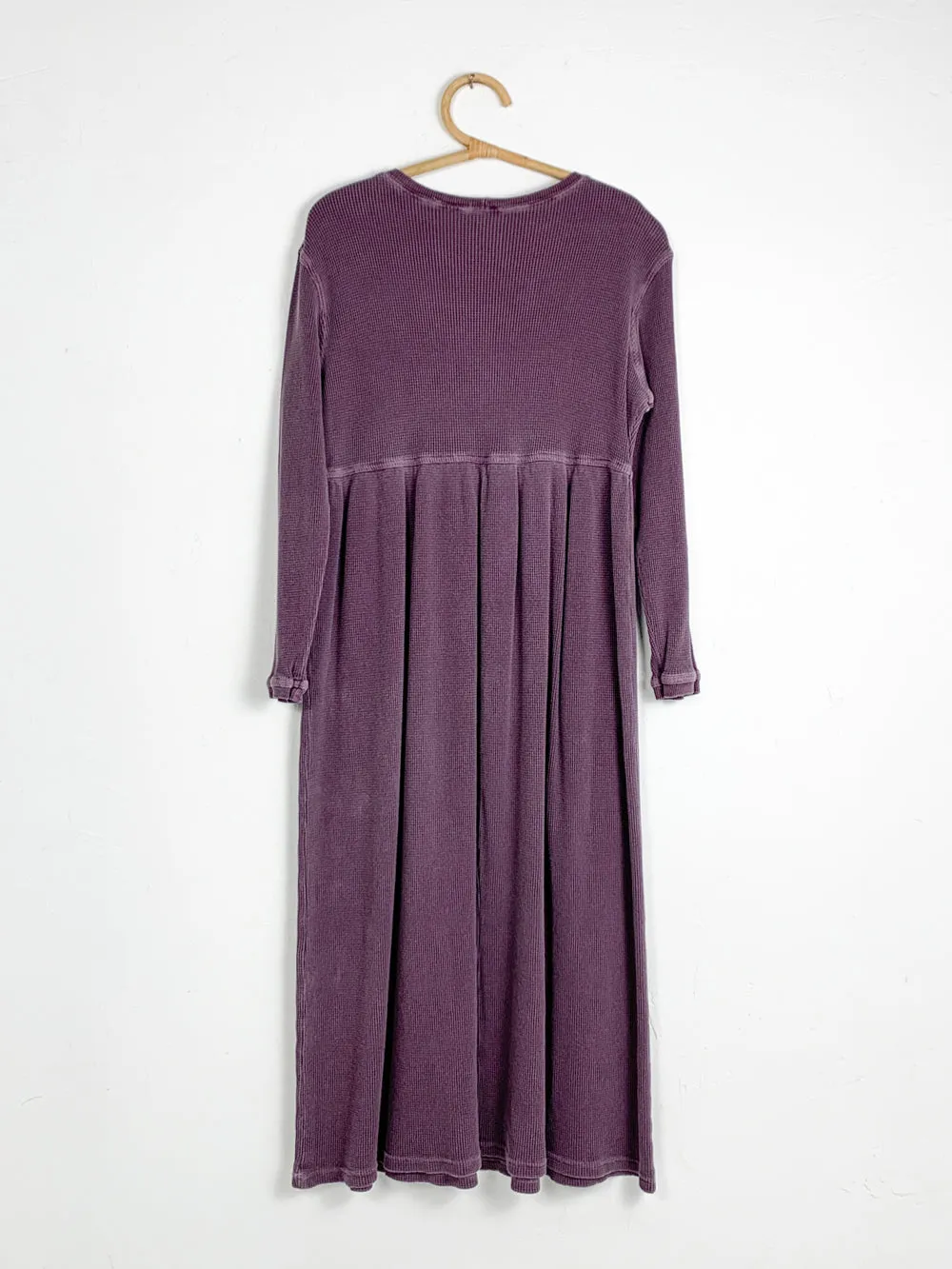 MODA Intl Plum Mauve Waffle Maxi Dress