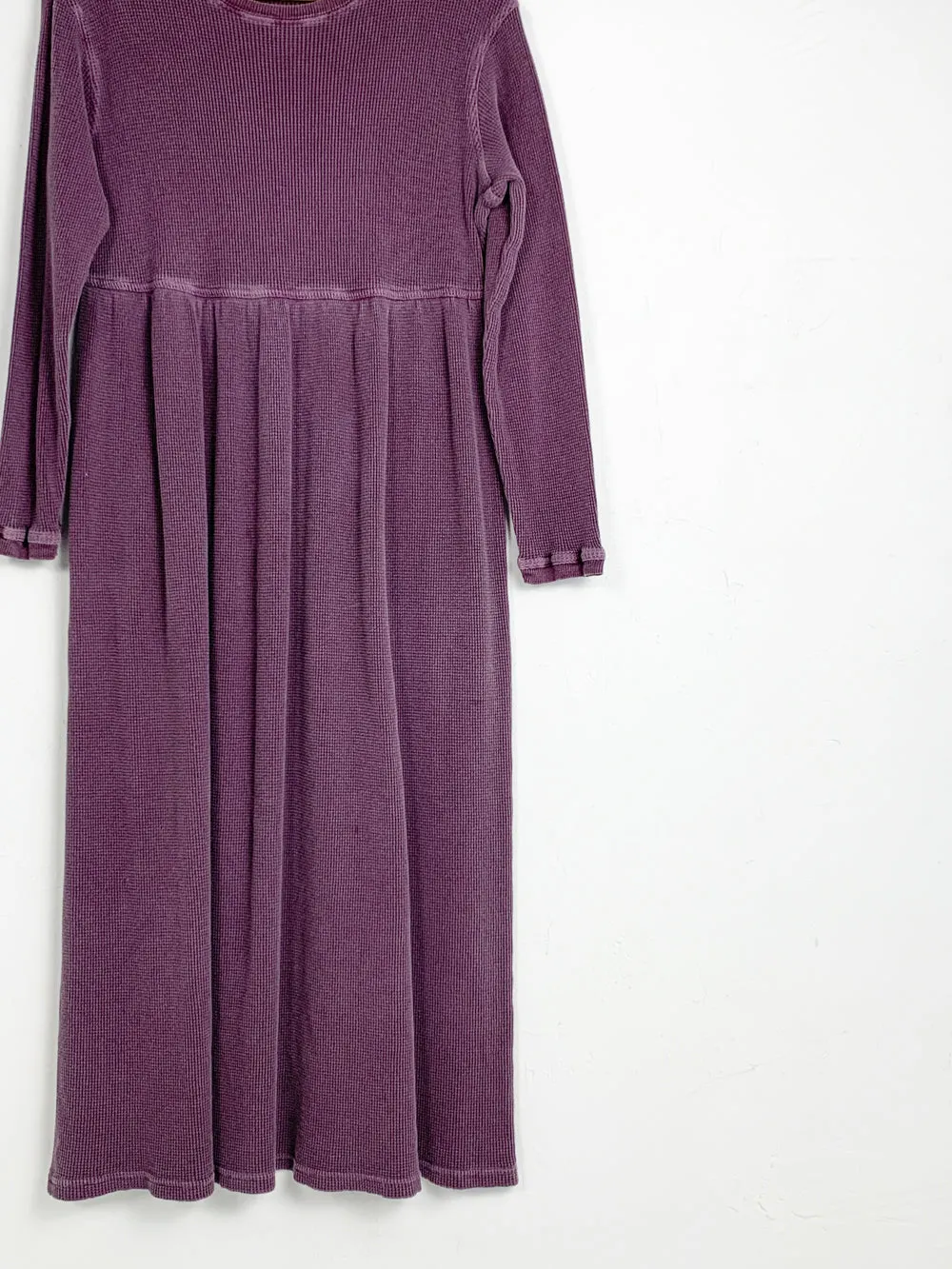 MODA Intl Plum Mauve Waffle Maxi Dress