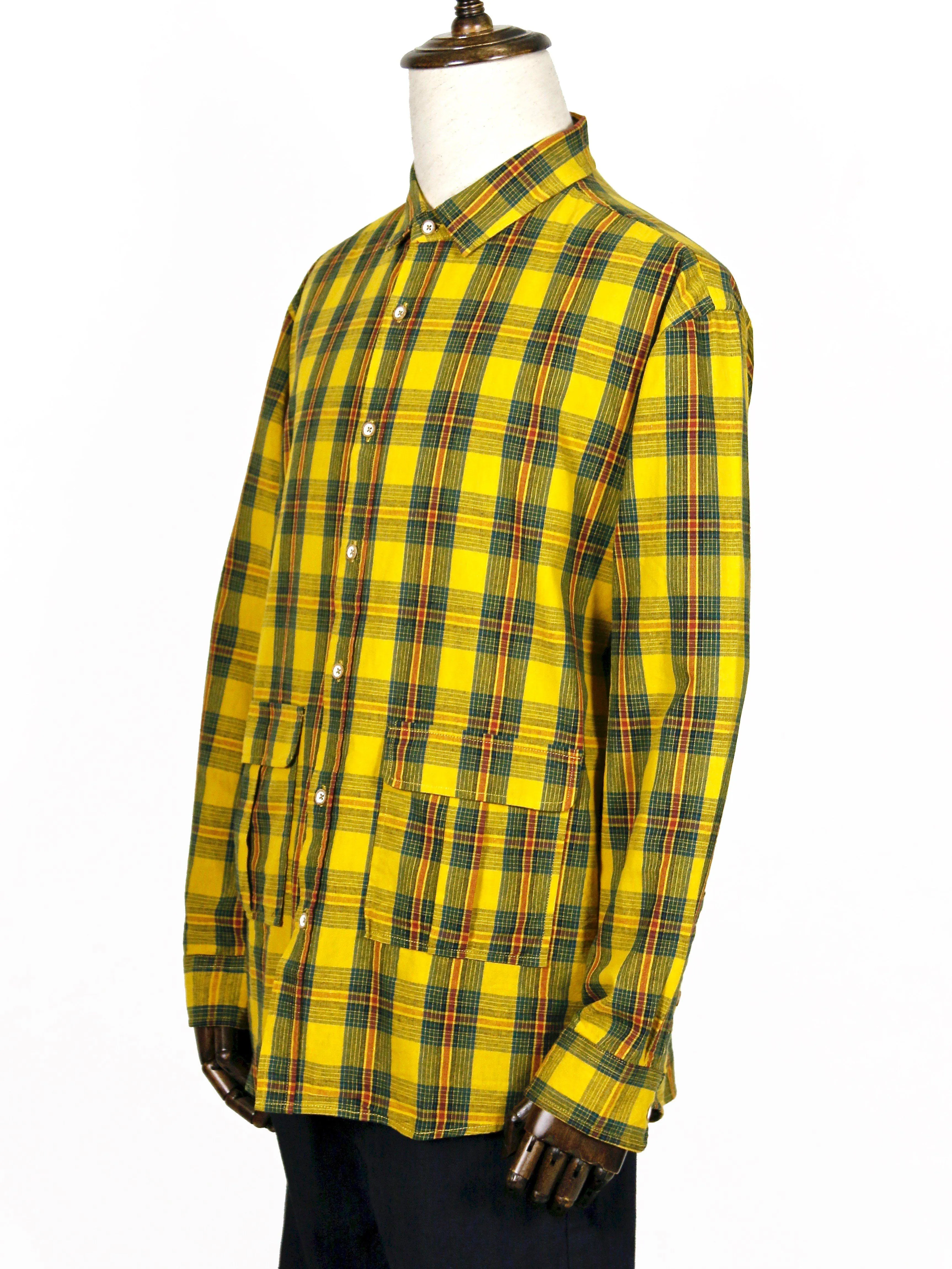 Multicoloured Woven Checked Long Shirt