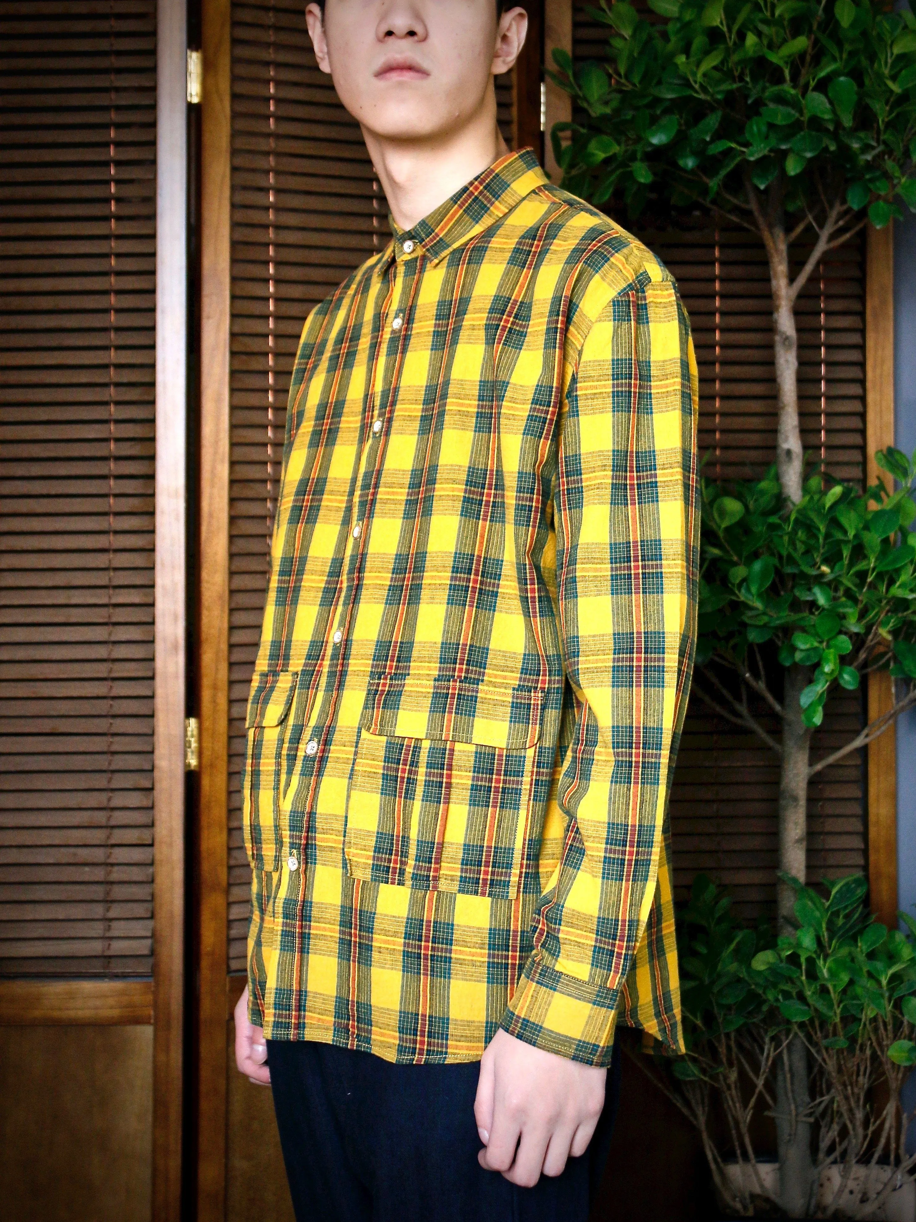 Multicoloured Woven Checked Long Shirt