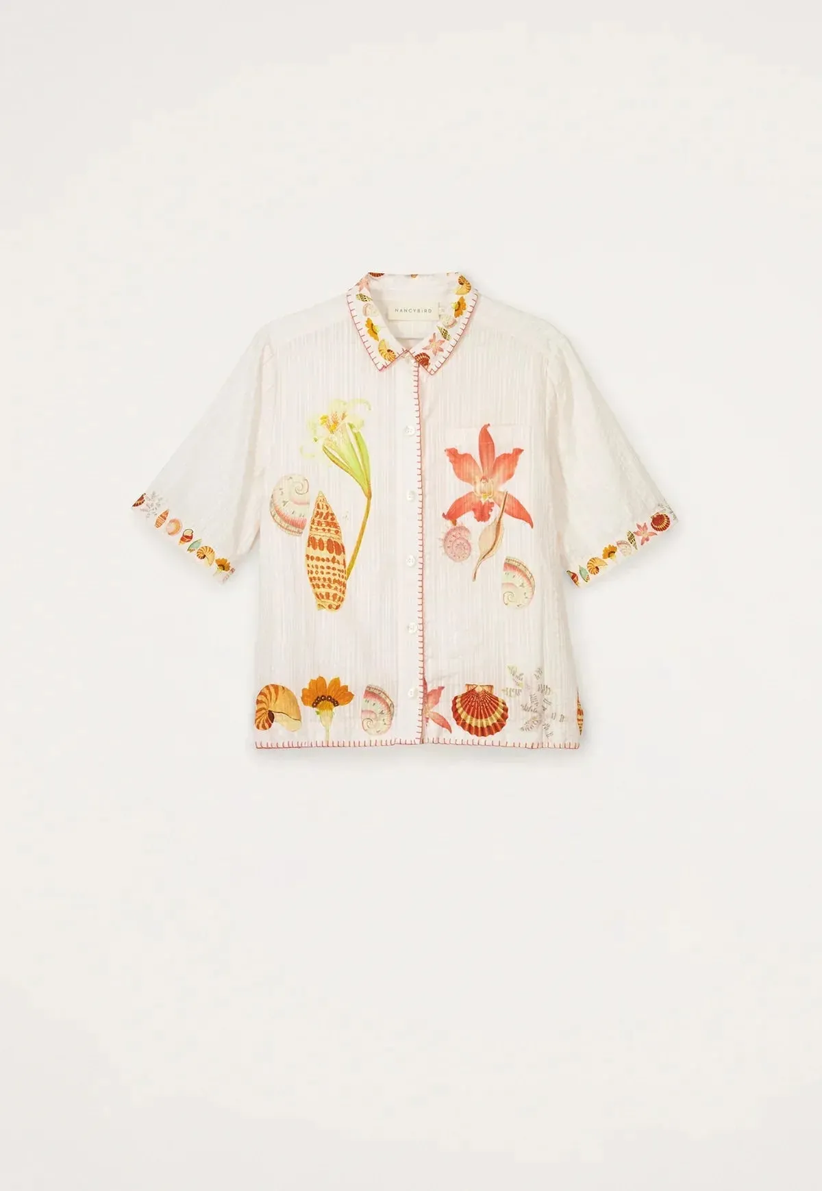 Nancybird Summer Shirt in Cream Shell