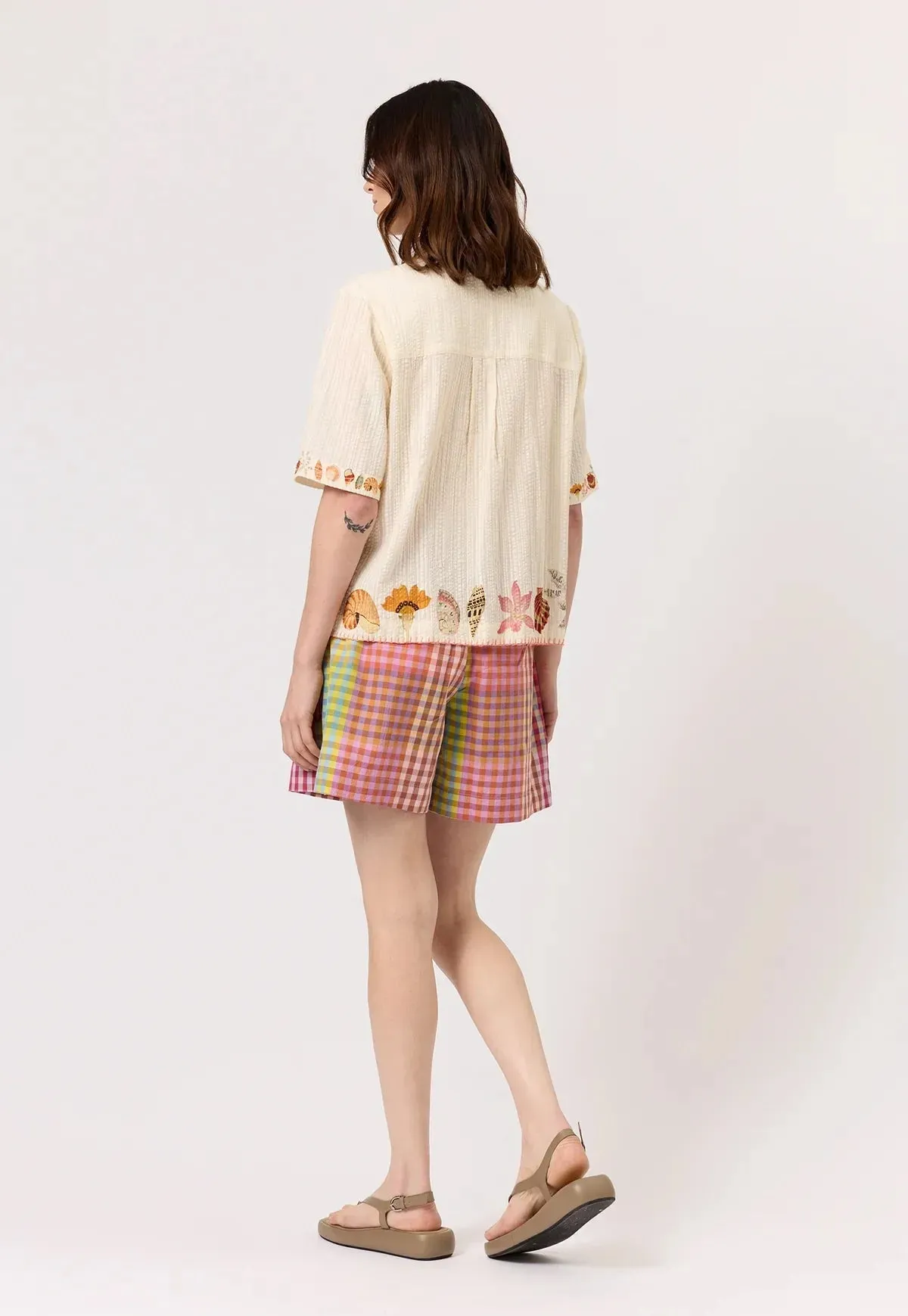 Nancybird Summer Shirt in Cream Shell