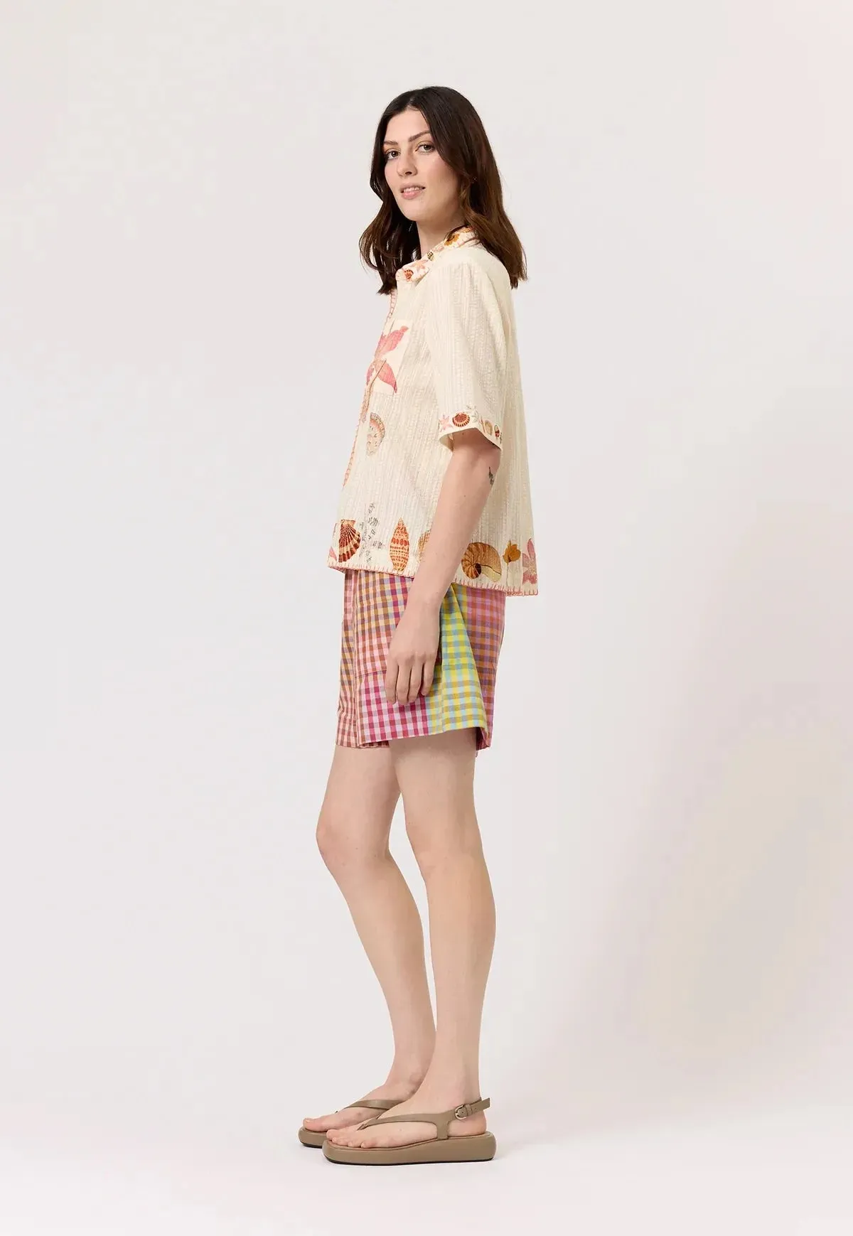 Nancybird Summer Shirt in Cream Shell