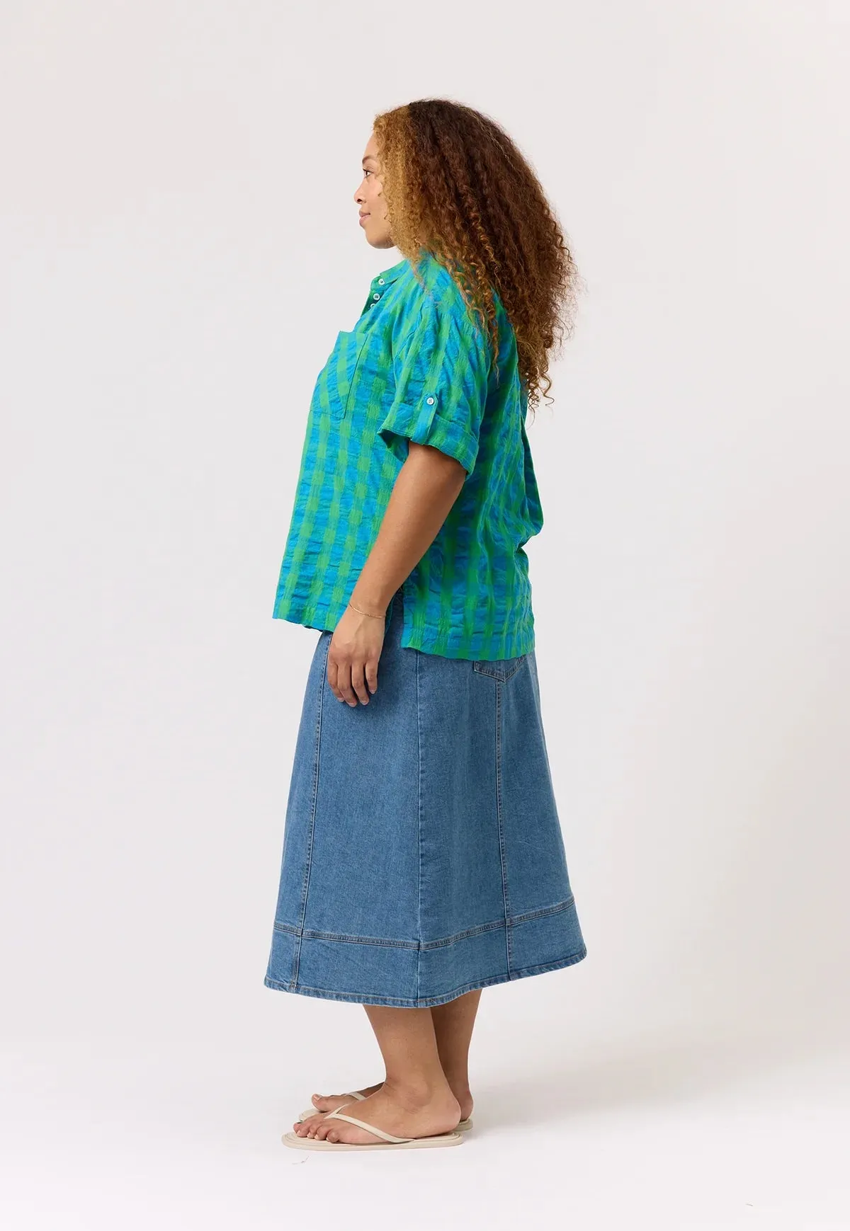 Nancybird Yaya Shirt in Verdant Check