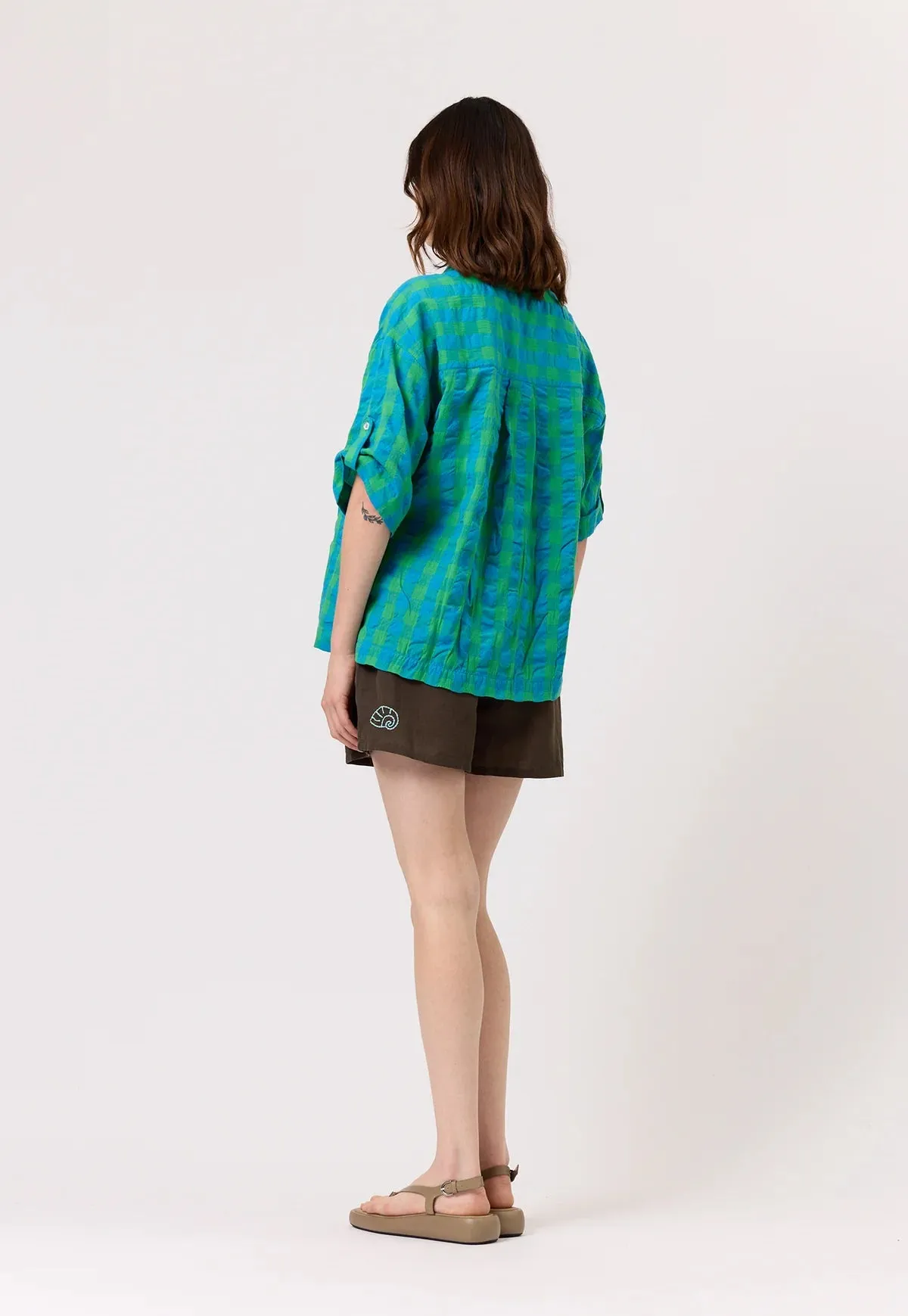 Nancybird Yaya Shirt in Verdant Check