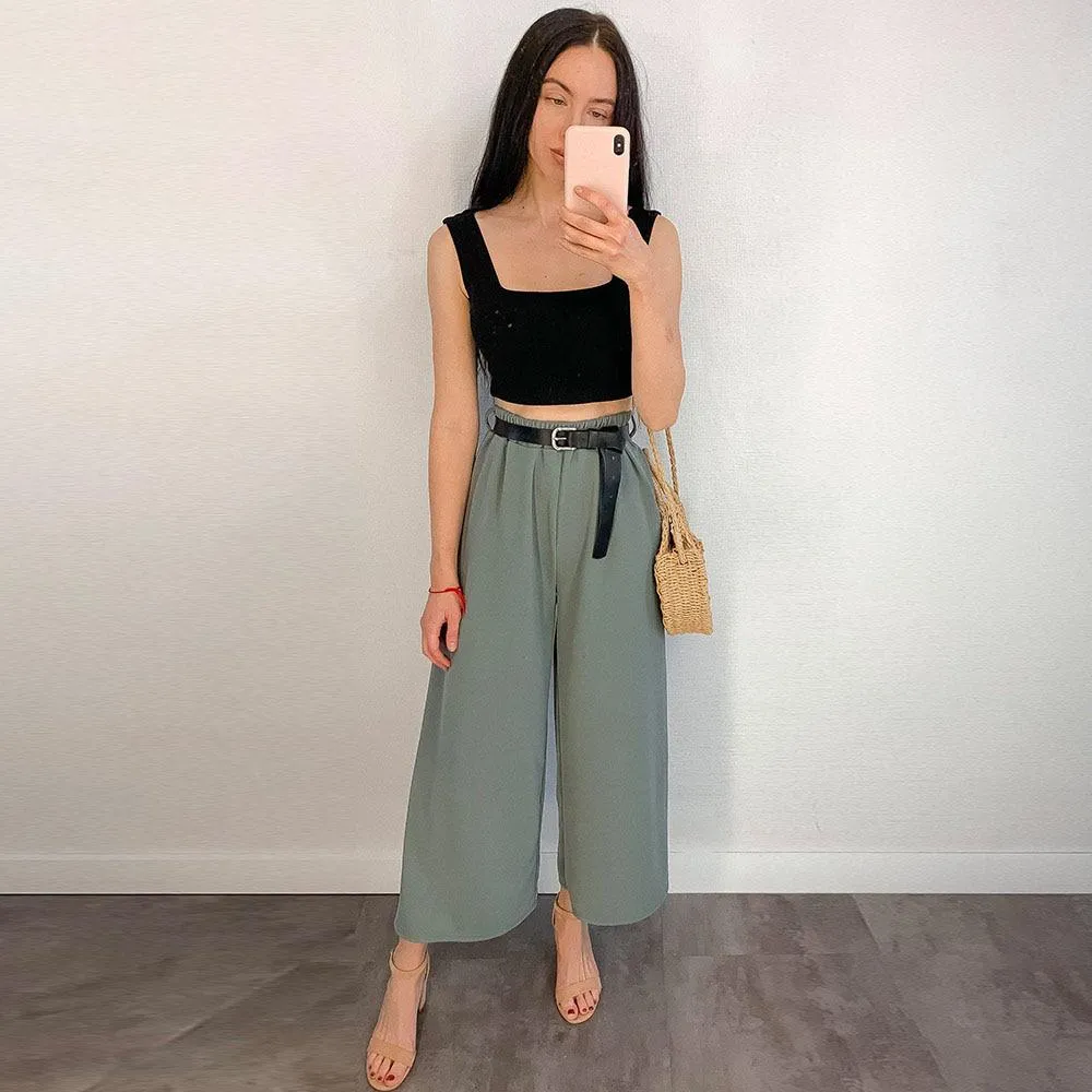 New and Chic High Waist Loose Pants