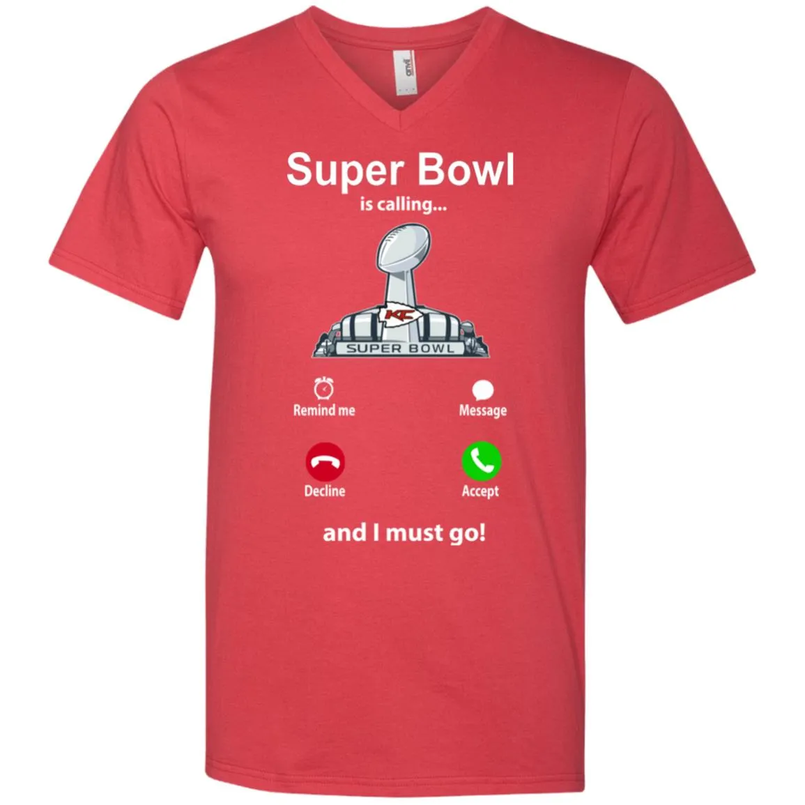 Nfl - Super Bowl Is Calling And I Must Go Kansas City Chiefs 2019 Football Men V-Neck T-Shirt