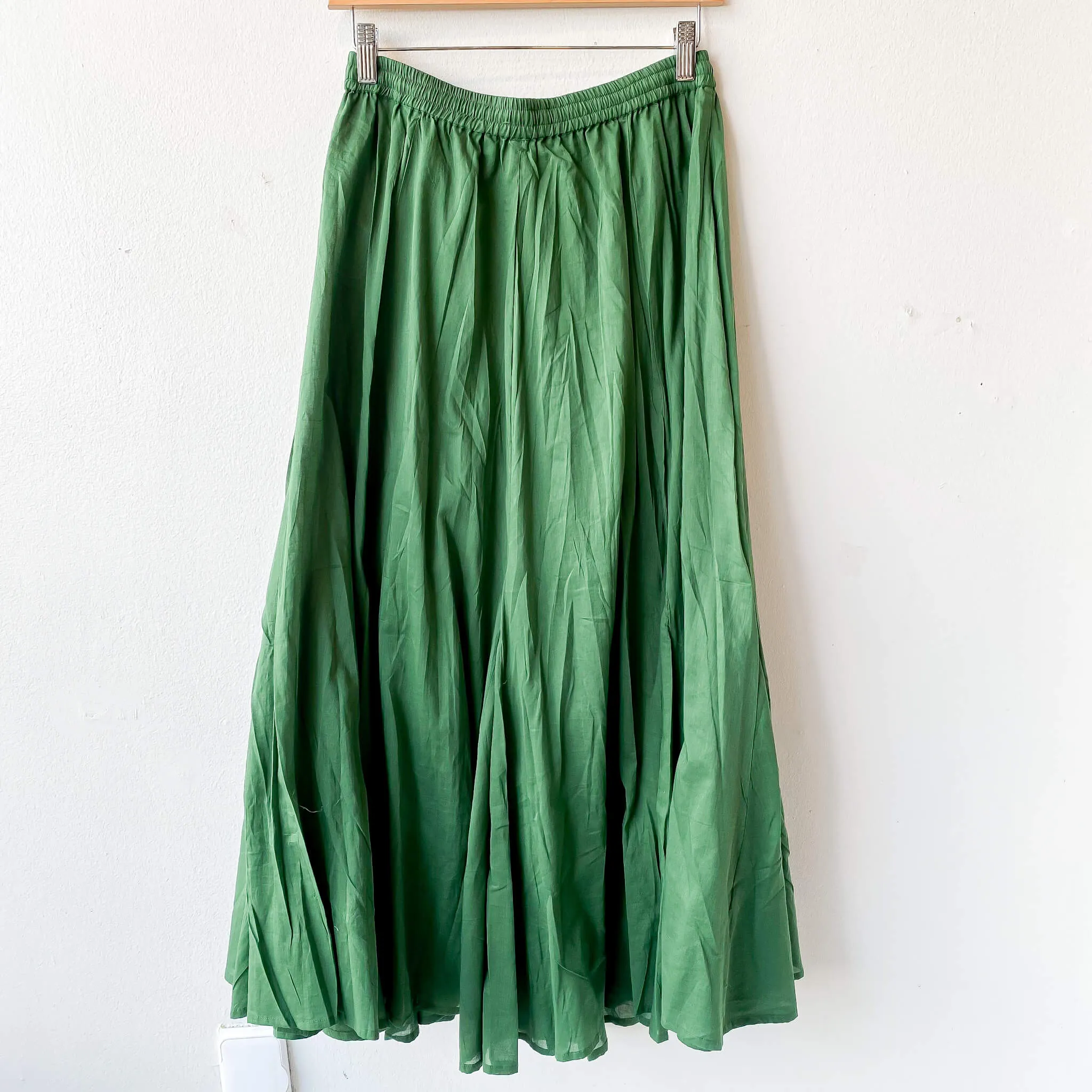 OPTIM | Cotton Flare Long Skirt