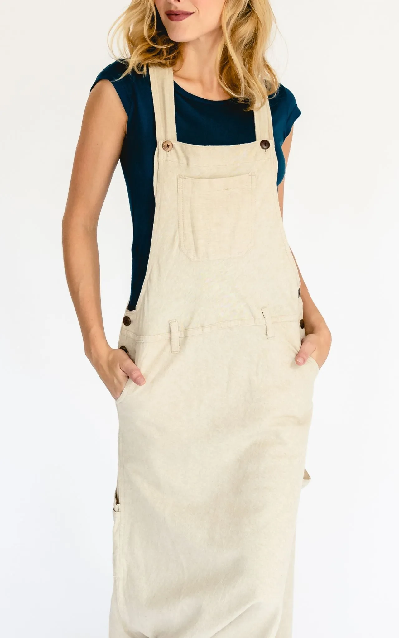 Overall Maxi Dress - Oatmeal