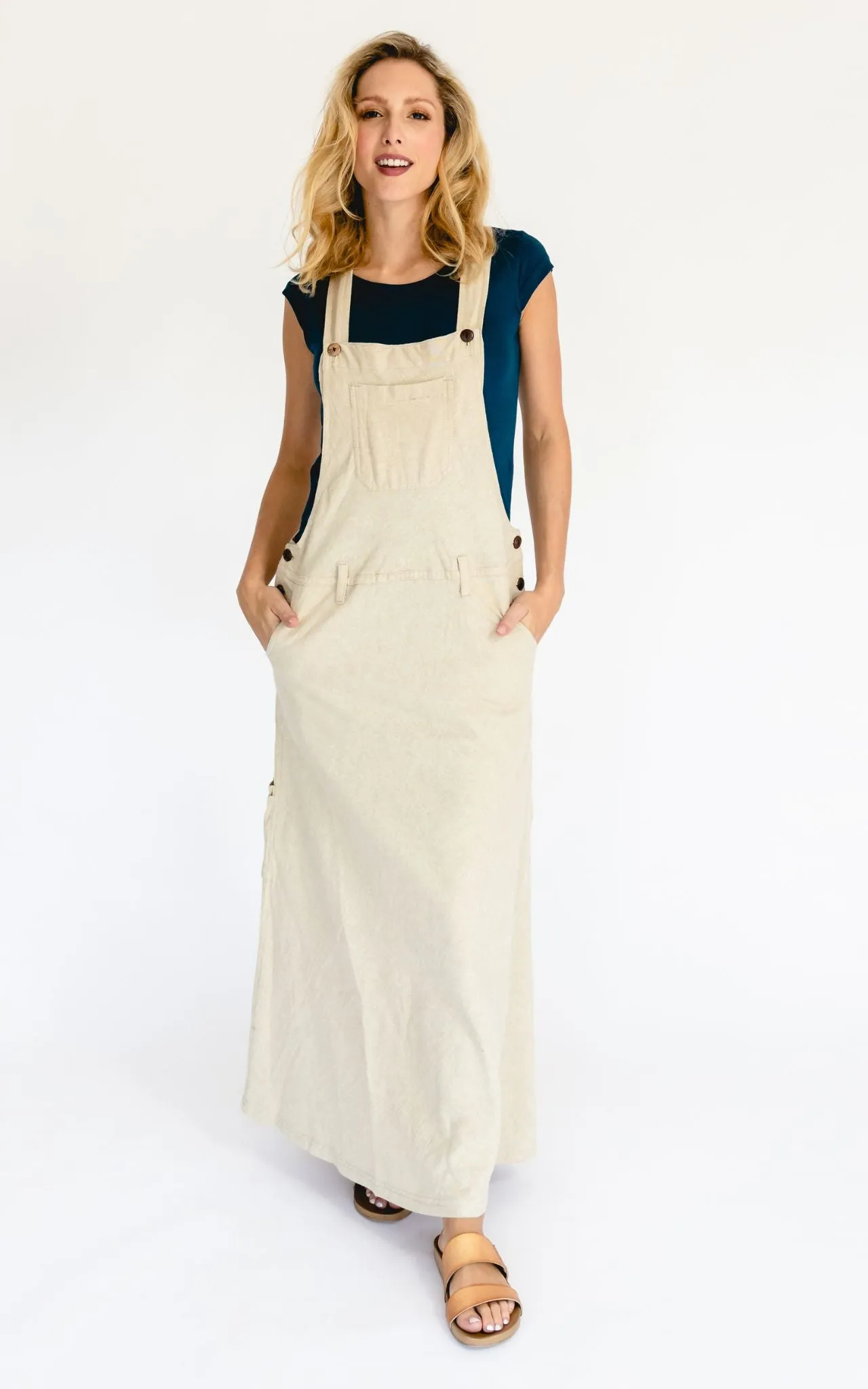 Overall Maxi Dress - Oatmeal