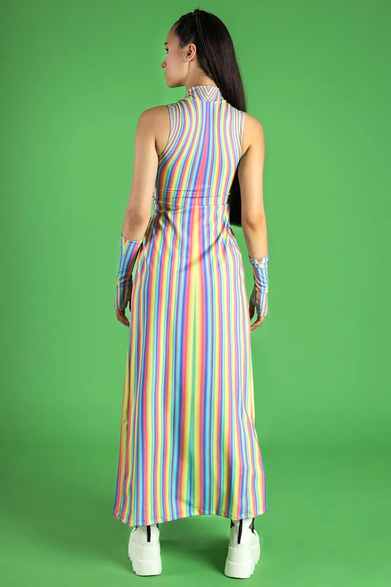 Pastel Vision Cut Out Maxi Dress