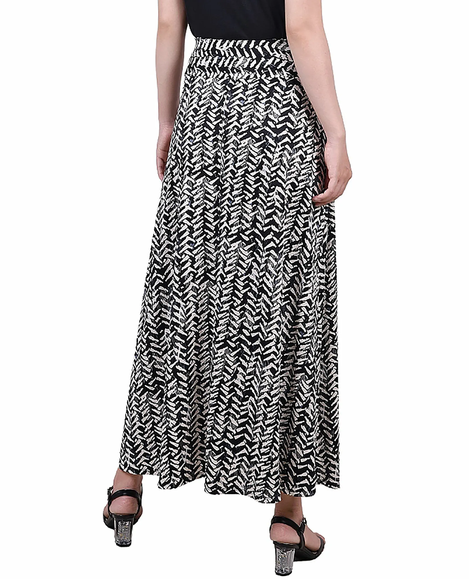 Petite Maxi Skirt With Sash Waist Tie