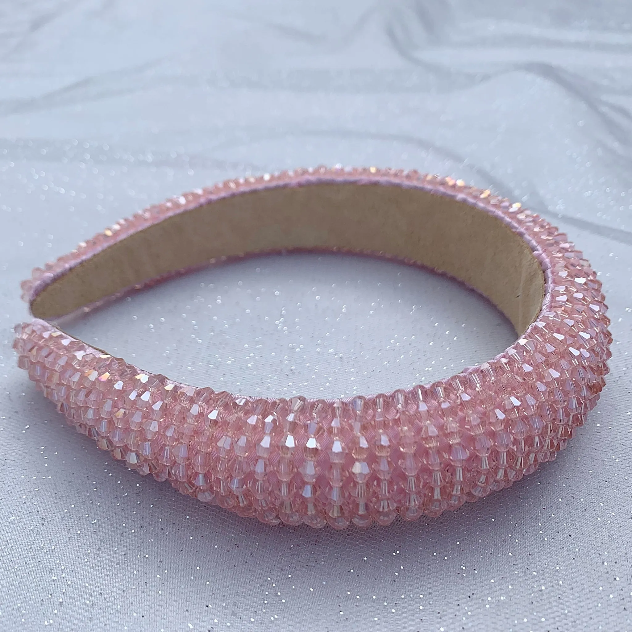 Pink Headband Beaded