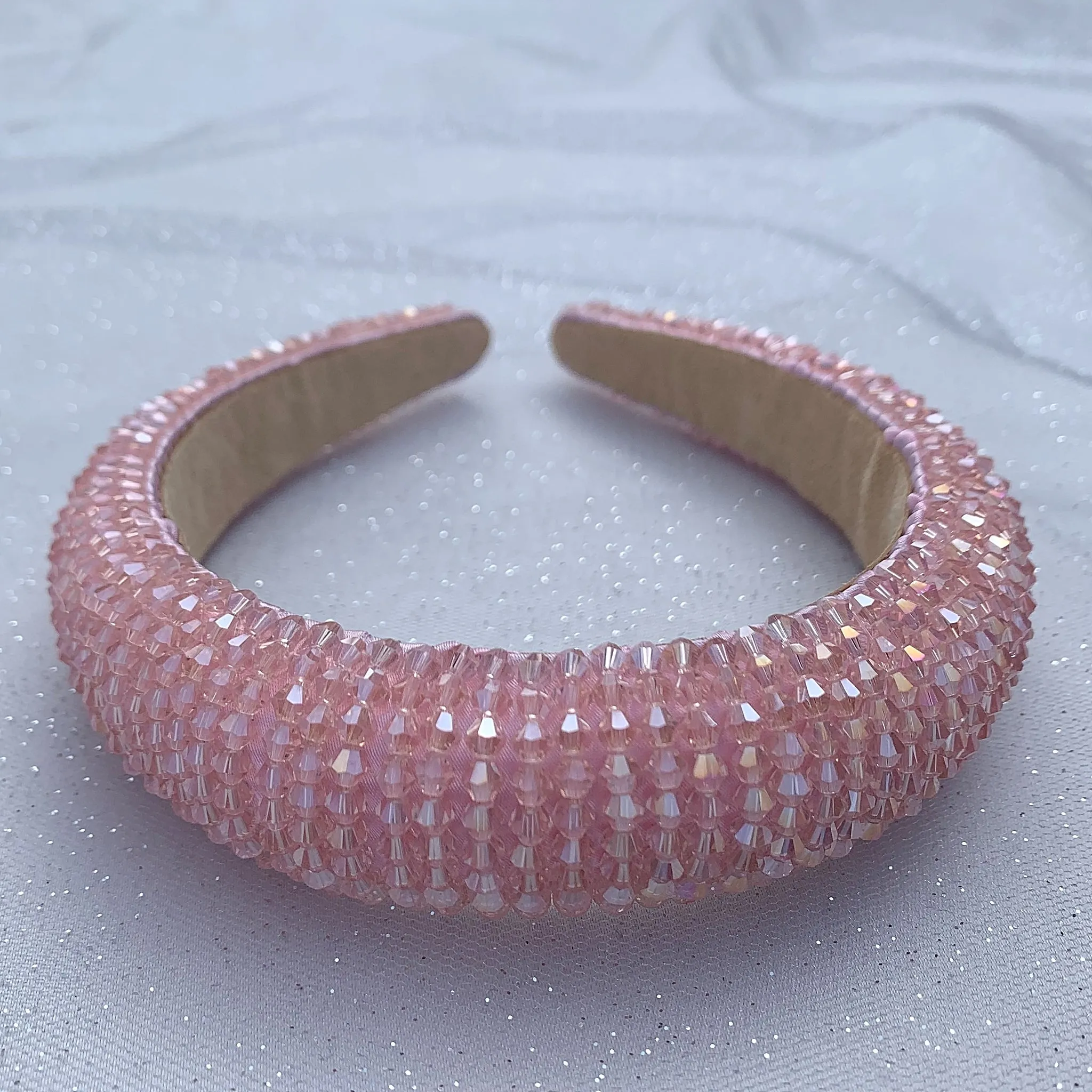 Pink Headband Beaded