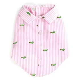 Pink Stripe Alligator Shirt