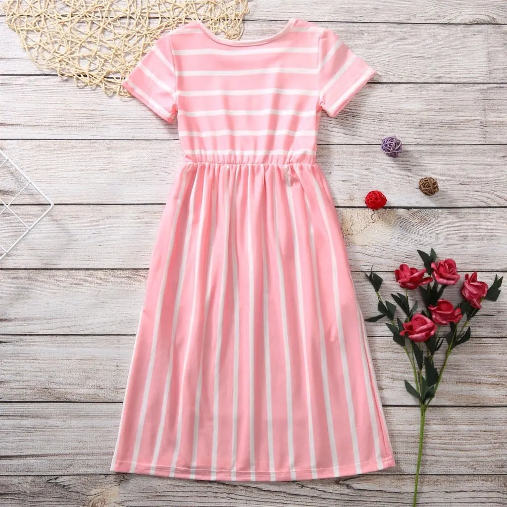 Pink Stripe Maxi Dress