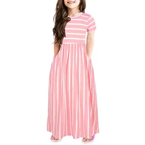 Pink Stripe Maxi Dress