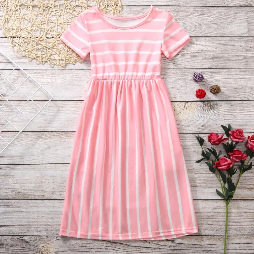 Pink Stripe Maxi Dress