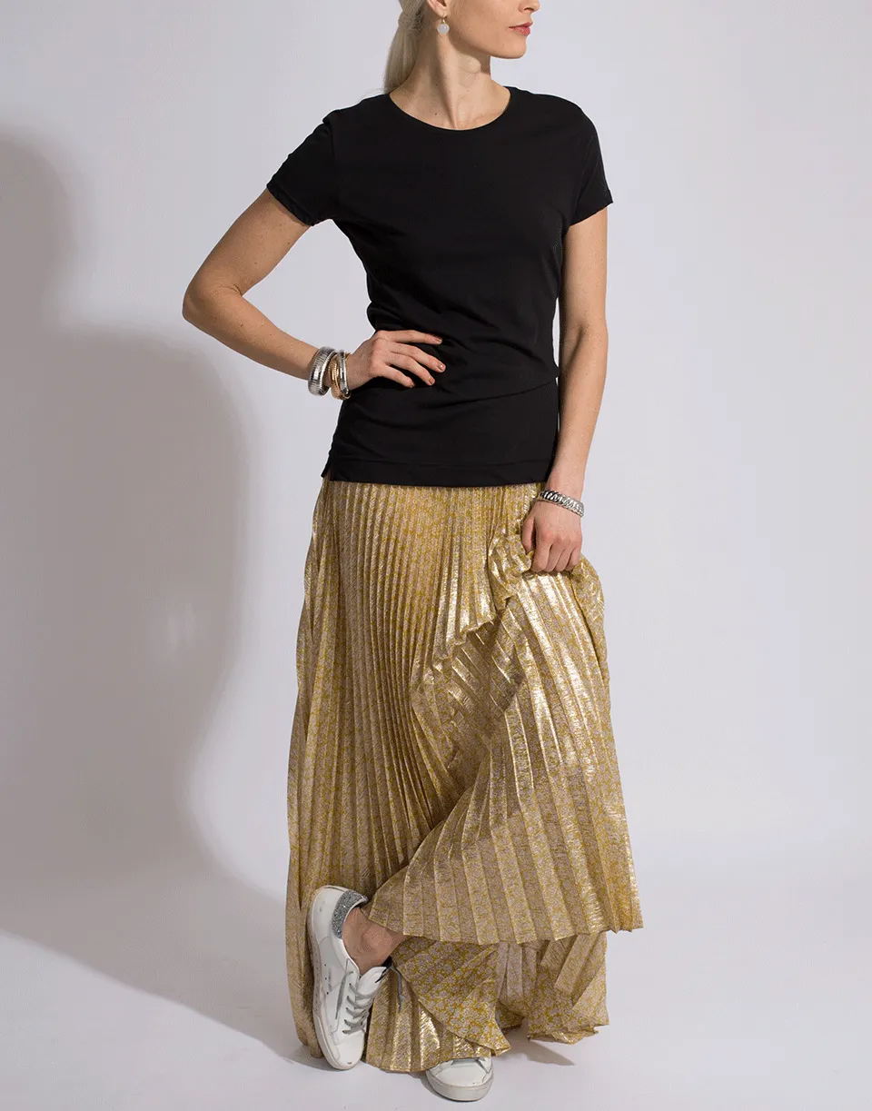 Pleated Maxi Skirt