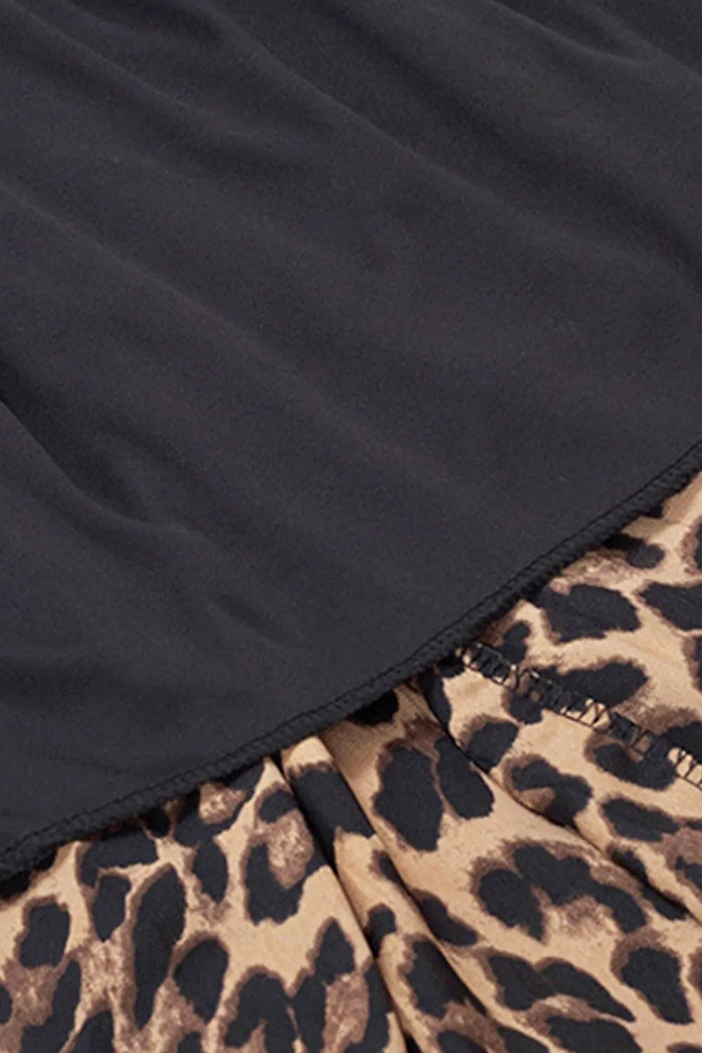 Plus Size Leopard Print Midi Skirt (TB7) T