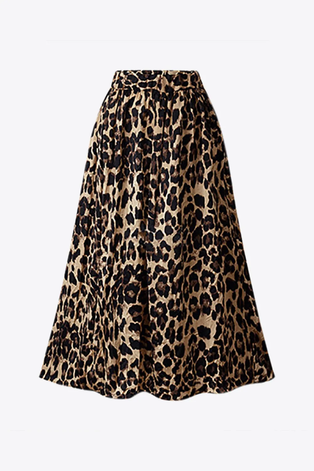 Plus Size Leopard Print Midi Skirt (TB7) T