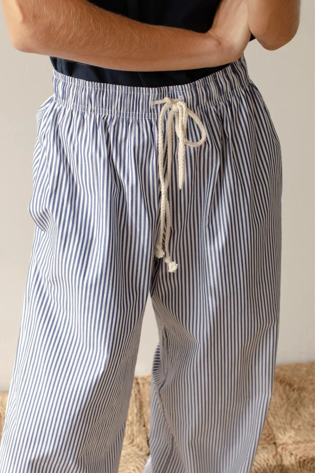 Pop Pant, Navy Stripe