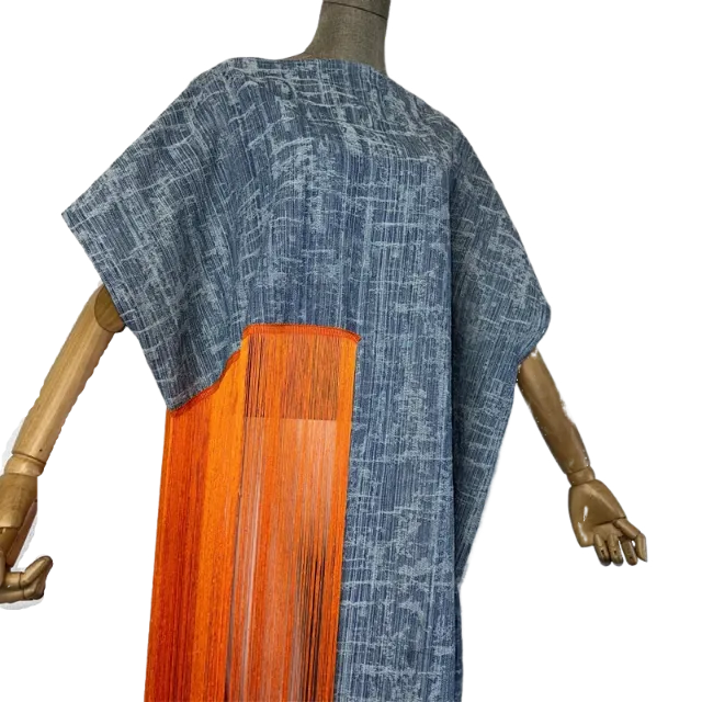 Pre Order: Denim with Tassel Kaftan Dress - WINI