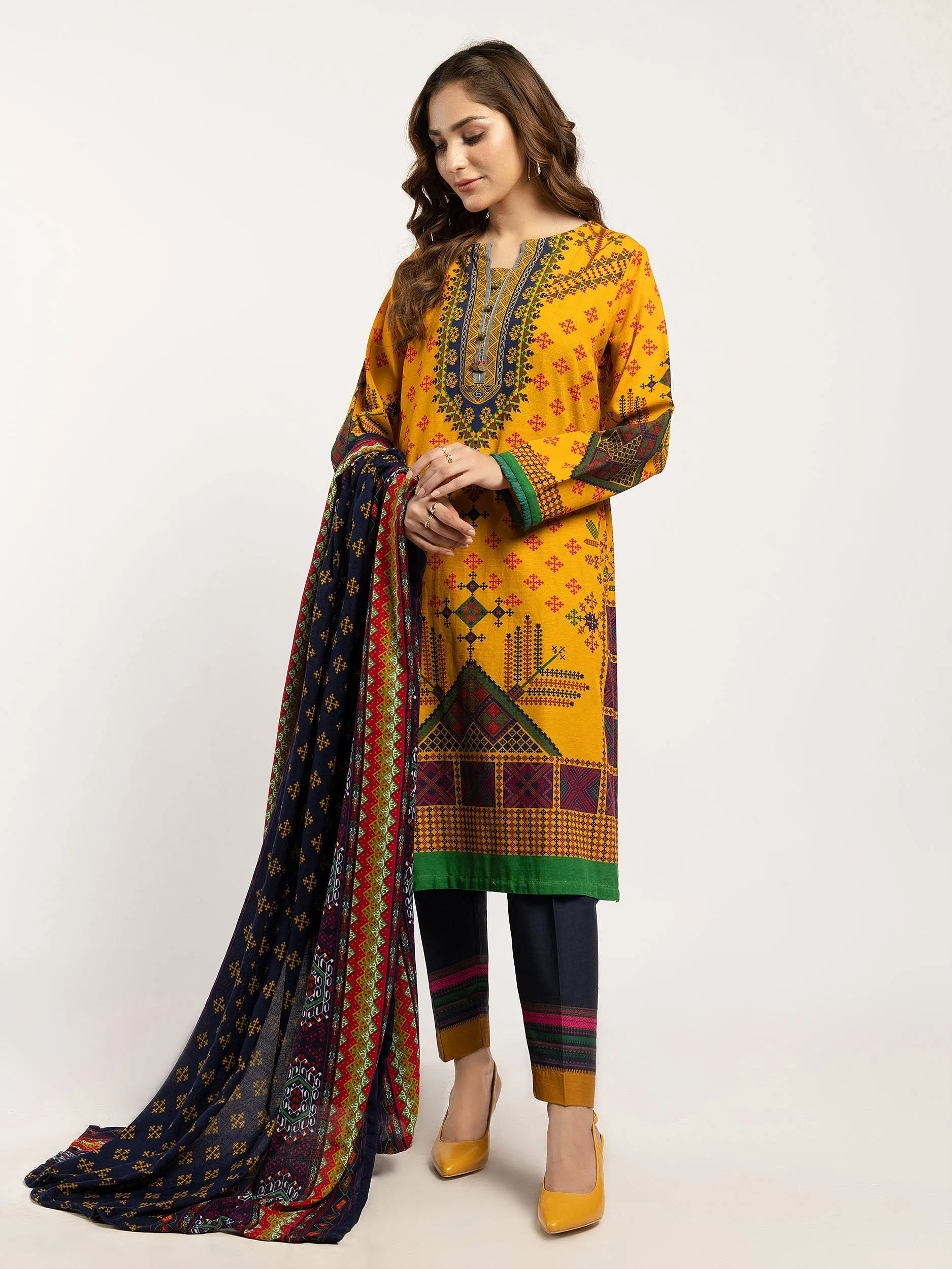 Printed Khaddar 2Piece Suit