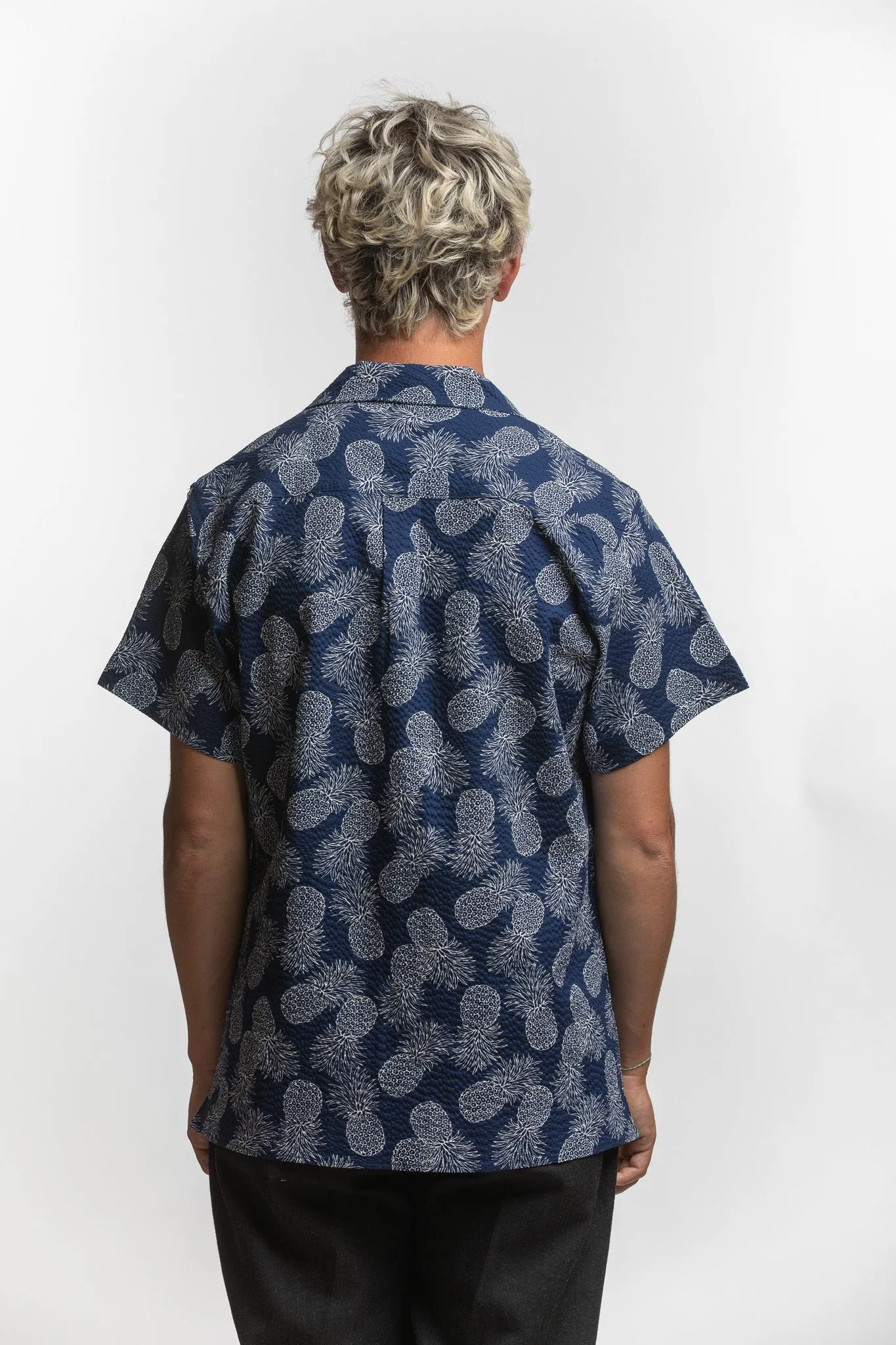 PTC - SCARAMANGER SS SHIRT (PINEAPPLE SEERSUCKER) - NAVY