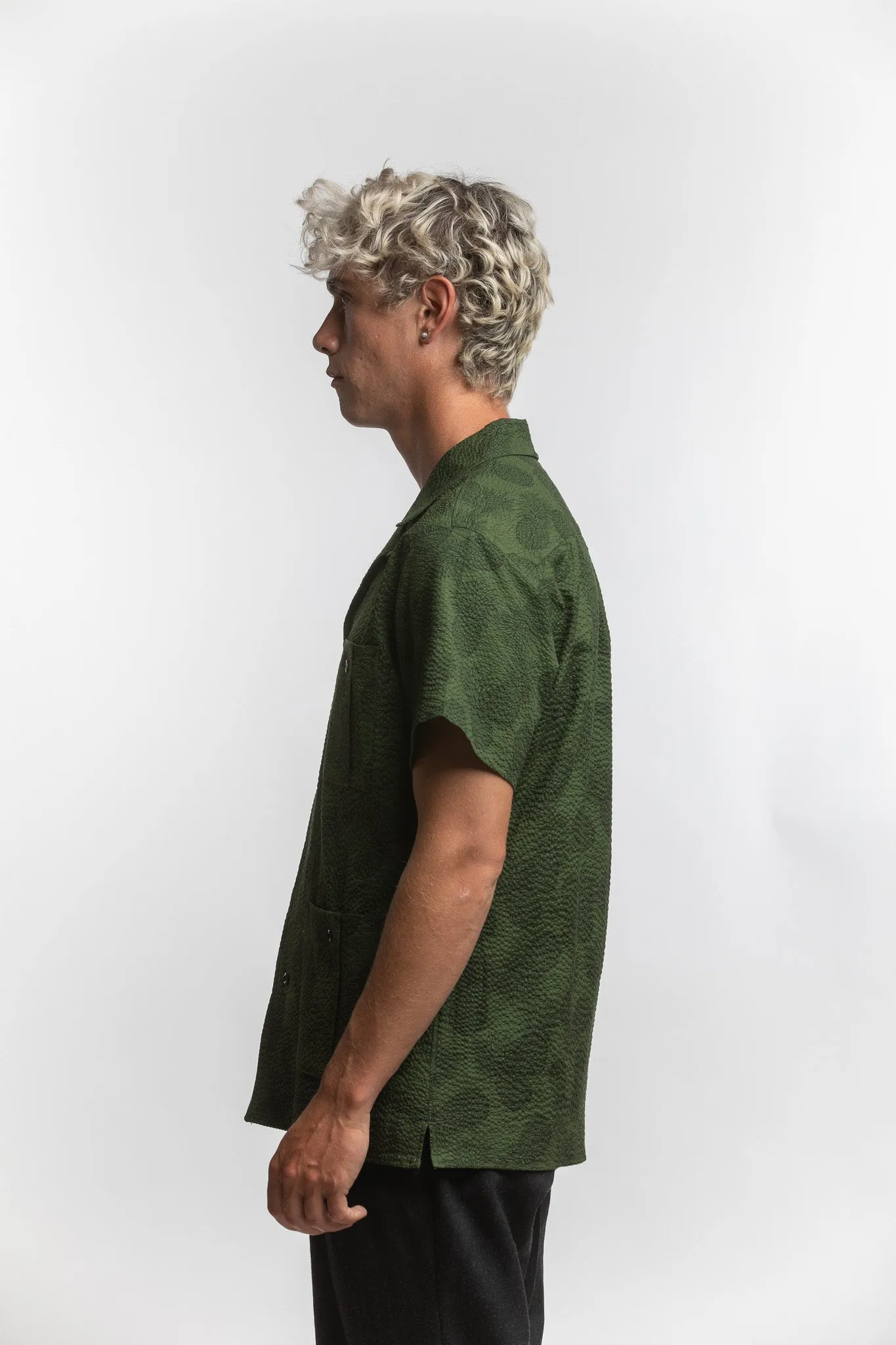 PTC - SCARAMANGER SS SHIRT (PINEAPPLE SEERSUCKER) - OLIVE