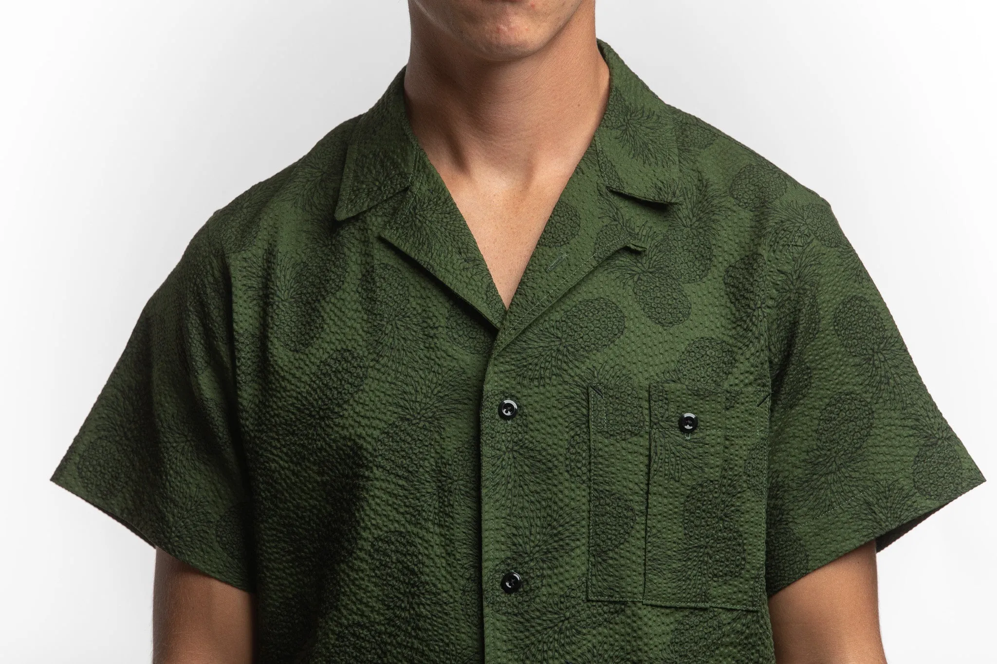 PTC - SCARAMANGER SS SHIRT (PINEAPPLE SEERSUCKER) - OLIVE