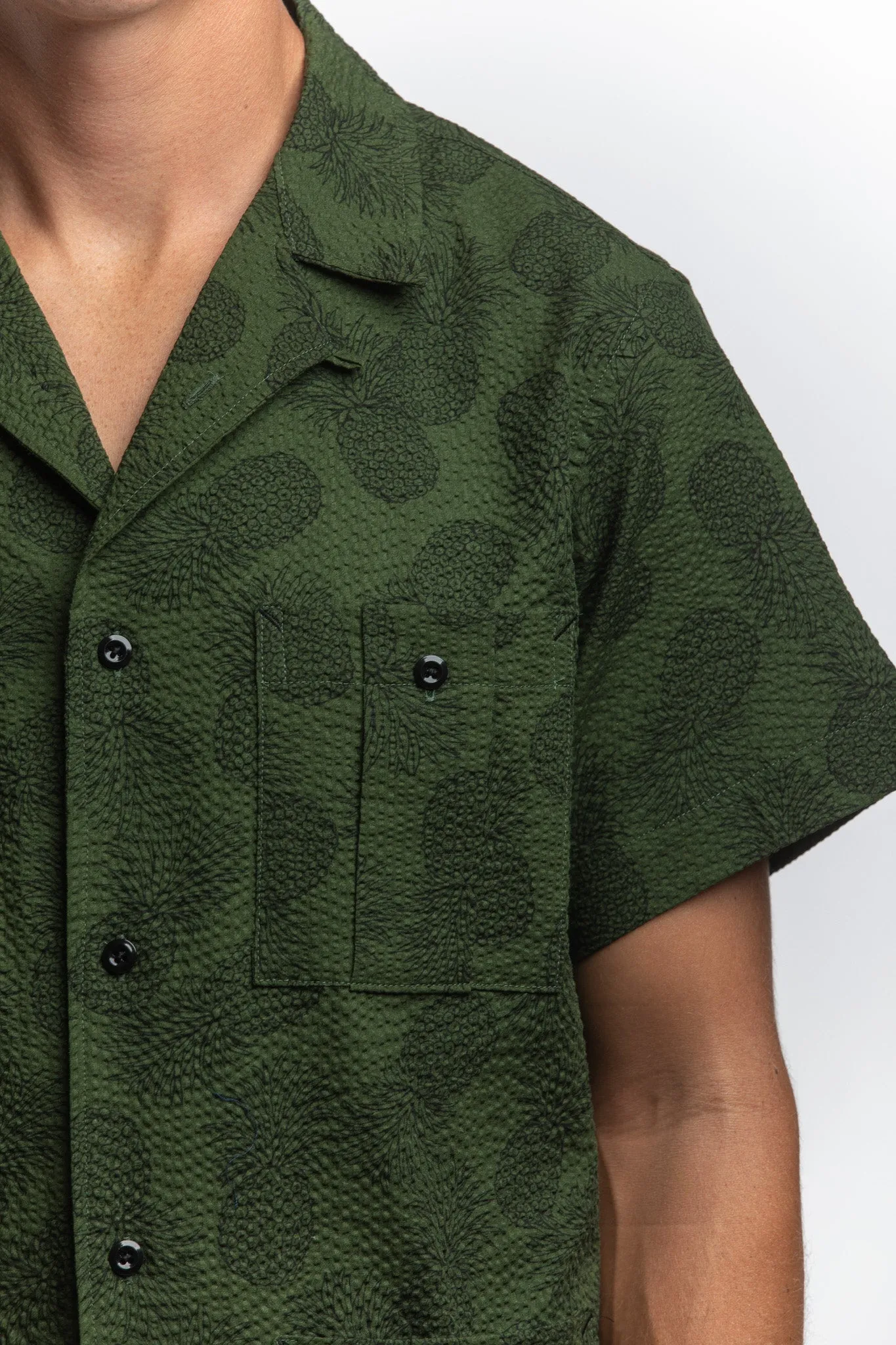 PTC - SCARAMANGER SS SHIRT (PINEAPPLE SEERSUCKER) - OLIVE